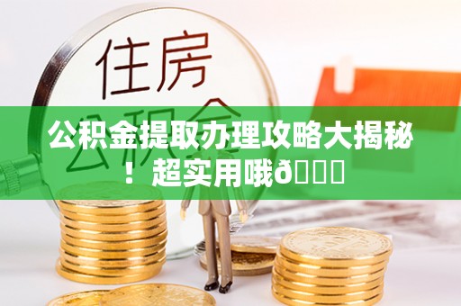 渭南公积金提取办理攻略大揭秘！超实用哦😉