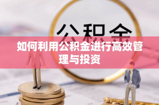 渭南如何利用公积金进行高效管理与投资